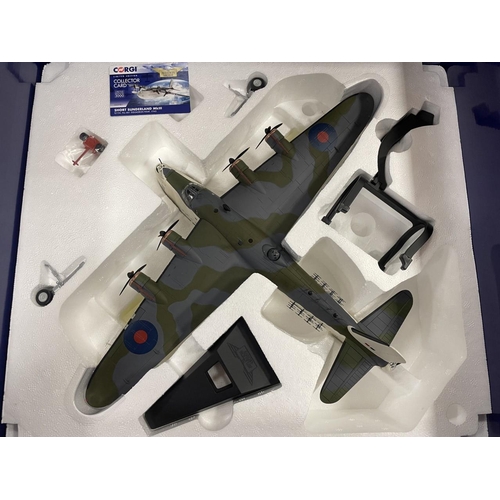 298 - Corgi AA. Collection with 1/72 Short Sunderland MKIII No AA27501, 1/32 Supermarine Spitfire MKla No ... 