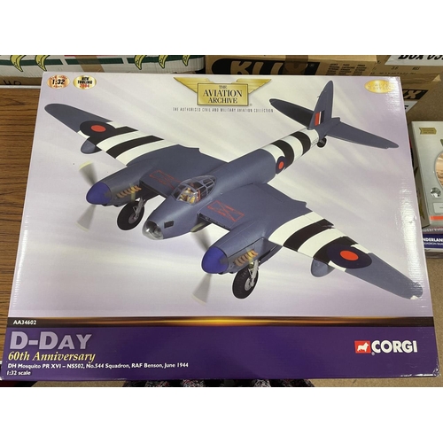 298 - Corgi AA. Collection with 1/72 Short Sunderland MKIII No AA27501, 1/32 Supermarine Spitfire MKla No ... 