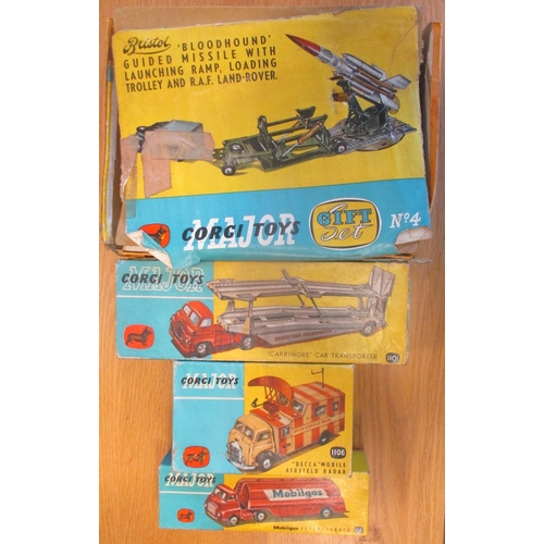 305 - Corgi. Range of vehicles, generally excellent in good to excellent boxes, with Gift Set No.4, 1101, ... 