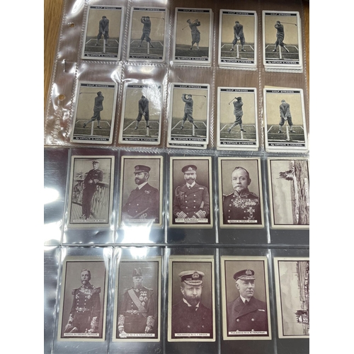 36 - Complete sets with Gallaher 1914 British Naval Series and Morris's 1923 Golf Strokes generally fair ... 