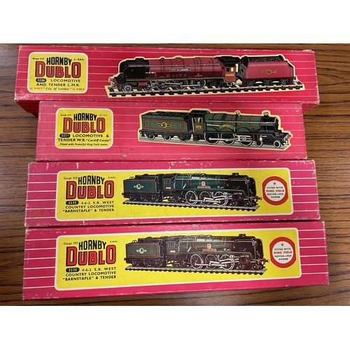 424 - Hornby Dublo. Collection including steam locomotives with tenders with Cardiff Castle 4075 4-6-0 No ... 