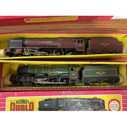 424 - Hornby Dublo. Collection including steam locomotives with tenders with Cardiff Castle 4075 4-6-0 No ... 