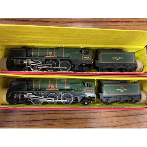 424 - Hornby Dublo. Collection including steam locomotives with tenders with Cardiff Castle 4075 4-6-0 No ... 