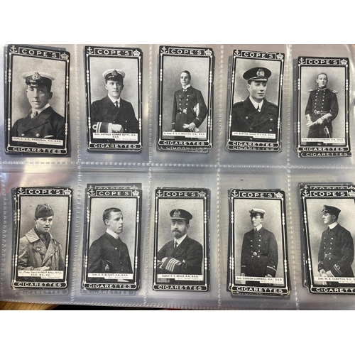 48 - Cope. 1917 complete set in plastic sleeves with V.C & D.S.O. Naval & Flying Heroes (unnumbered) gene... 