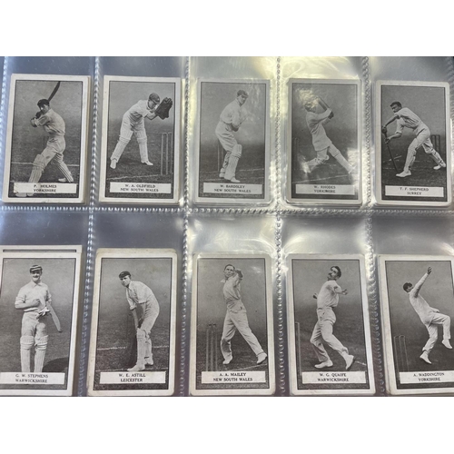 50 - Gallaher. 1926 Famous Cricketers complete set in plastic sleeves generally fair to good. Cat. £400. ... 