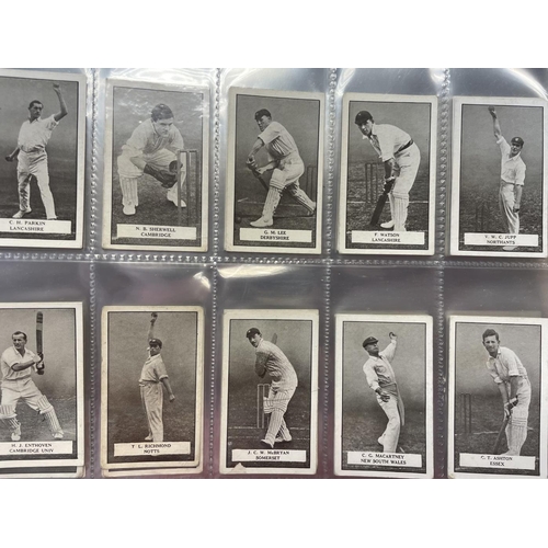 50 - Gallaher. 1926 Famous Cricketers complete set in plastic sleeves generally fair to good. Cat. £400. ... 