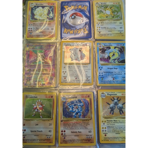 73 - Pokemon. Base set unlimited edition part set in light played to good condition, including holo rare'... 