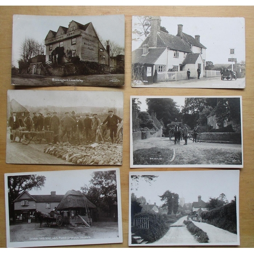 77 - Misc. coln. of loose cards, unsorted, with many better cards noted. RP hop pickers Doleham farm, Boc... 