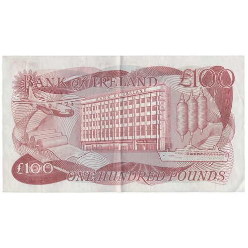 264 - Northern Ireland. Bank of Ireland. A.S.J. O'Neill. £100 A056894 nearly very fine. (BNYB NI.252a) (N)