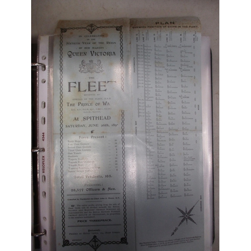 149 - Naval ephemera collection from Victorian times onwards in 4 binders with wide range of officers lett... 