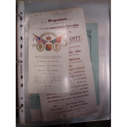 149 - Naval ephemera collection from Victorian times onwards in 4 binders with wide range of officers lett... 