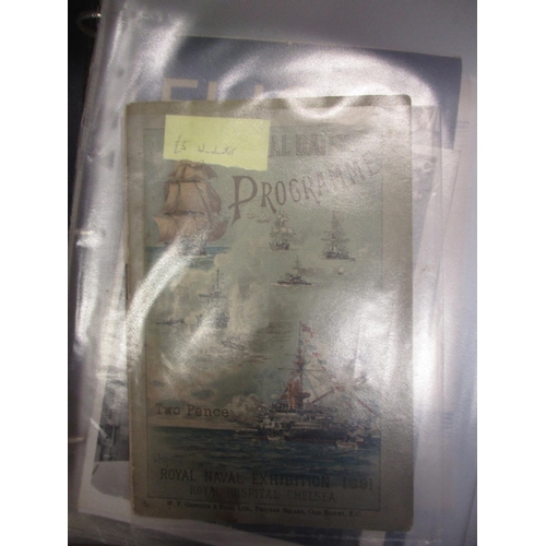 149 - Naval ephemera collection from Victorian times onwards in 4 binders with wide range of officers lett... 