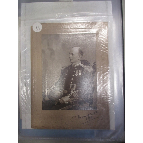 149 - Naval ephemera collection from Victorian times onwards in 4 binders with wide range of officers lett... 