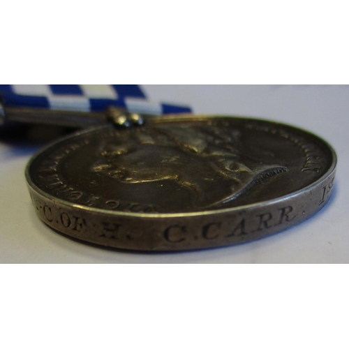 15 - 1882 Egypt Medal (1882) no clasp re-named in neat capitals to No 961 C. Of H. C. Carr 1st Life Guard... 