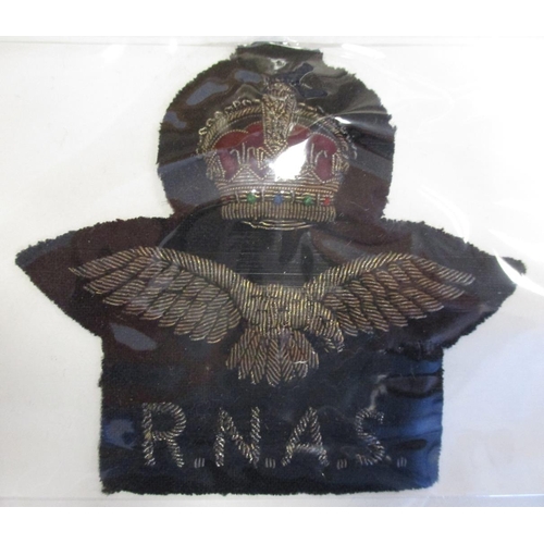 156 - Fleet Air Arm/naval aviation collection with embroided handkerchiefs F.A.A. (2) and R.N.A.S., bullio... 