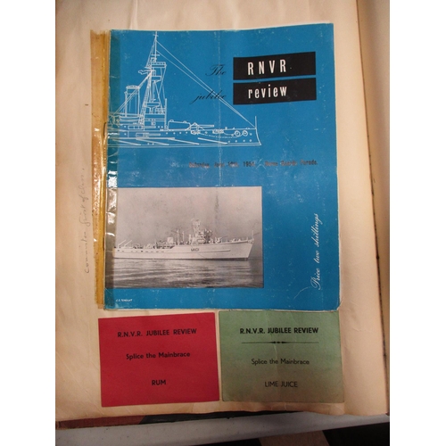 157A - Large scrap book (45cm x 28cm) relating to HMS Wessex & Solent Division RNVR 1945-68, with typed let... 