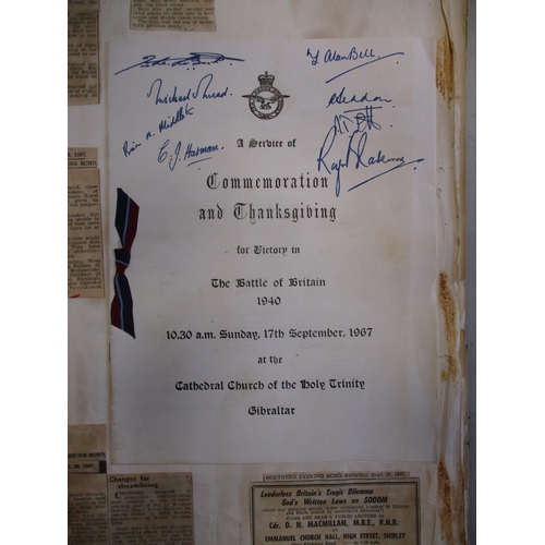 157A - Large scrap book (45cm x 28cm) relating to HMS Wessex & Solent Division RNVR 1945-68, with typed let... 