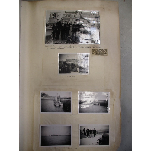 157A - Large scrap book (45cm x 28cm) relating to HMS Wessex & Solent Division RNVR 1945-68, with typed let... 