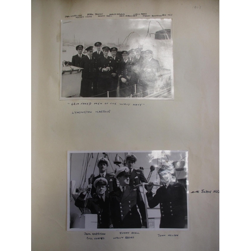 157A - Large scrap book (45cm x 28cm) relating to HMS Wessex & Solent Division RNVR 1945-68, with typed let... 