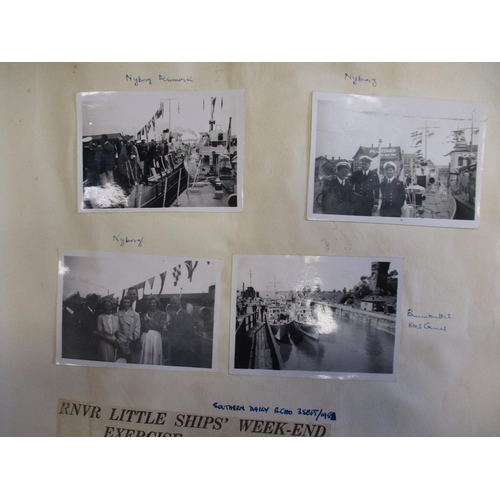 157A - Large scrap book (45cm x 28cm) relating to HMS Wessex & Solent Division RNVR 1945-68, with typed let... 