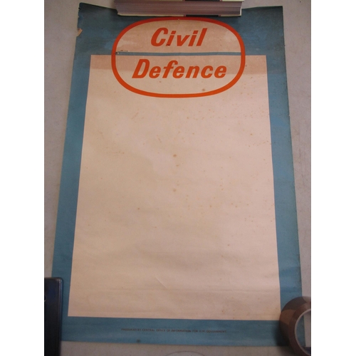 173 - Civil Defence range of 1950s recruiting posters with:
1. You'd want to help - but could you? on red ... 