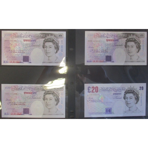 177 - Range of near uncirculated banknotes, includes J.B. Page £5 1971 10E 394999, G.M. Gill £20 1991 (5 J... 