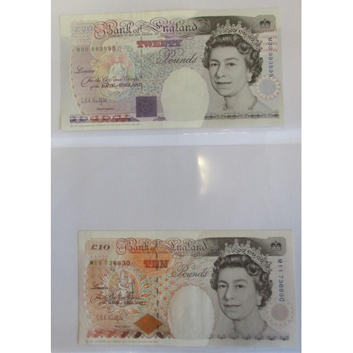 181 - Range of near uncirculated banknotes, with £50 1991 (25 Nov) E01 000420, E09 578663, £20 1991 (5 Jun... 