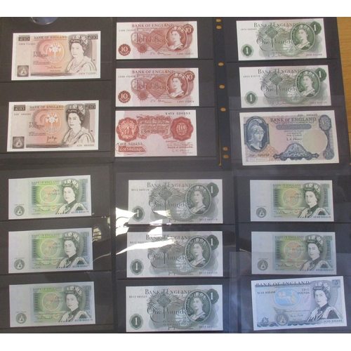 183 - Range of banknotes, generally very fine to near uncirculated, includes B.G. Catterns £1 1930 (15 Jul... 