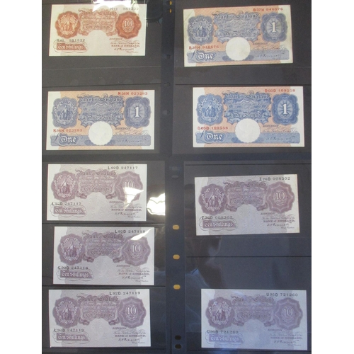 185 - Range of banknotes, generally very fine or better, with J.S. Bradbury £1 1917 (22 Jan) D/34, C.P. Ma... 