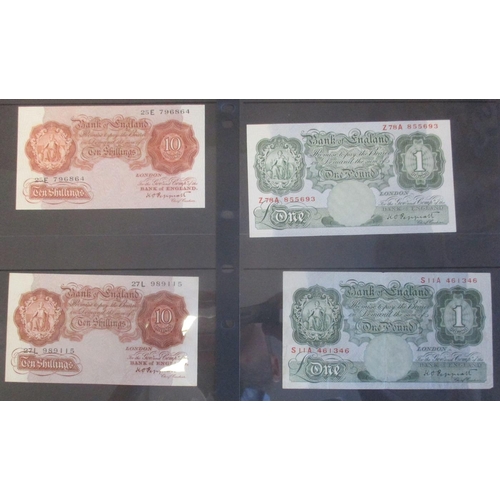 185 - Range of banknotes, generally very fine or better, with J.S. Bradbury £1 1917 (22 Jan) D/34, C.P. Ma... 