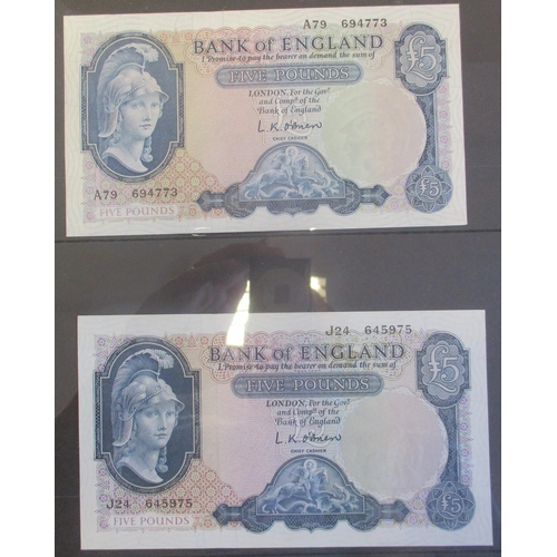 235 - Collection of world banknotes, generally extremely fine to near uncirculated, includes Bank of Engla... 