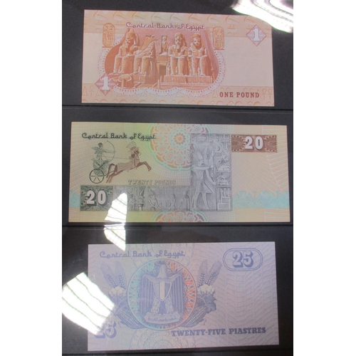 239 - Collection of world banknotes, generally extremely fine to near uncirculated, includes Brazil, Egypt... 