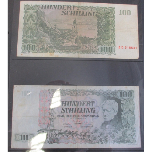 240 - Collection of world banknotes in album, generally very fine to near uncirculated, includes Channel I... 