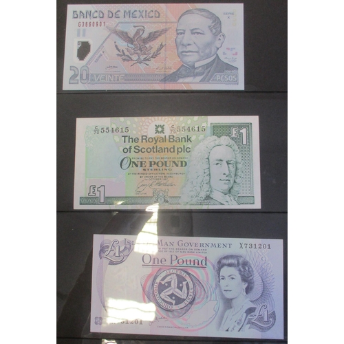 241 - Collection of world banknotes, generally extremely fine to near uncirculated, includes England, Jers... 