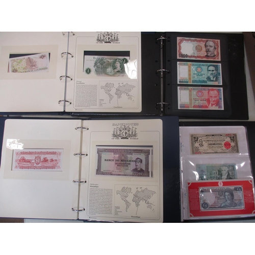 244 - Collection of world banknotes in 6 albums, generally very fine to near uncirculated, includes Channe... 