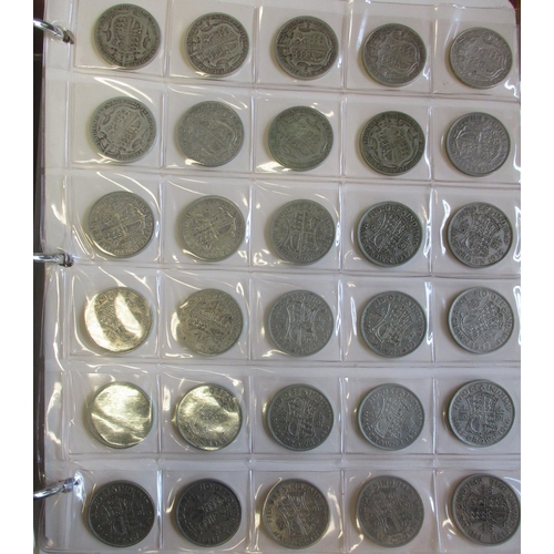 283 - Range of largely pre decimal coinage, generally fair/fine or better, in 3 coin albums, includes crow... 