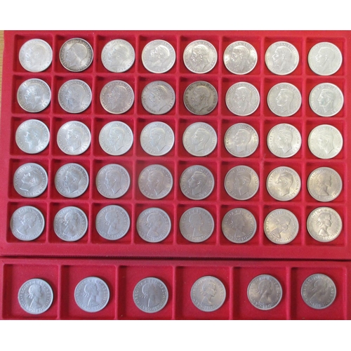 296 - Collection of half crowns generally extremely fine to uncirculated with 1923-24, 1926, 1927 proof, 1... 