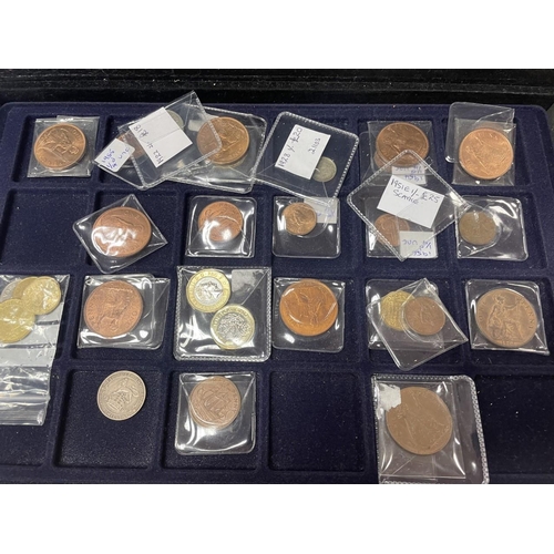 310 - Collection with 19th century onwards with shillings (95), threepence (37) plus pennies, half pennies... 