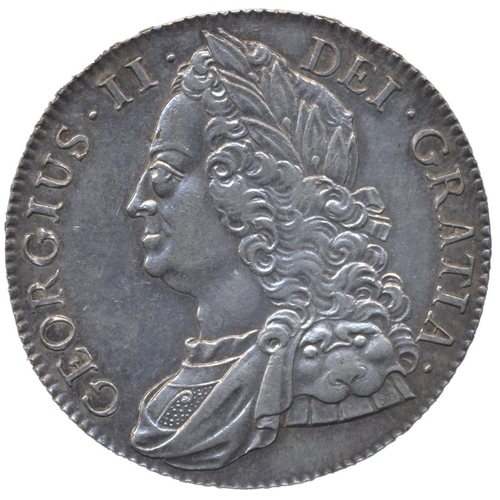 416 - 1743 D SEPTIMO crown, old head with roses in angles on reverse, very fine. (See photo) (Y)