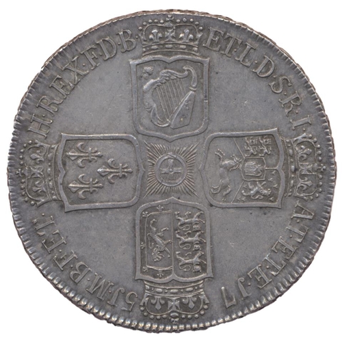417 - 1751 crown, V. QVARTO, good extremely fine. (See photo) (Y)