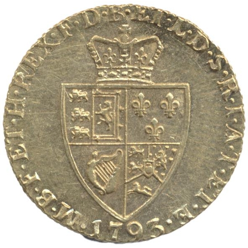 419 - 1793 'Spade' guinea good extremely fine. (See photo) (Y)