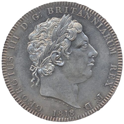 432 - 1818 LVIII crown about uncirculated, reflective fields. (See photo) (Y)
