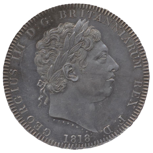 433 - 1818 LIX crown about uncirculated, reflective fields, pleasantly toned. (See photo) (Y)