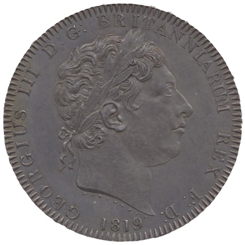 437 - 1819LIX crown about uncirculated, pleasantly toned. (See photo) (Y)