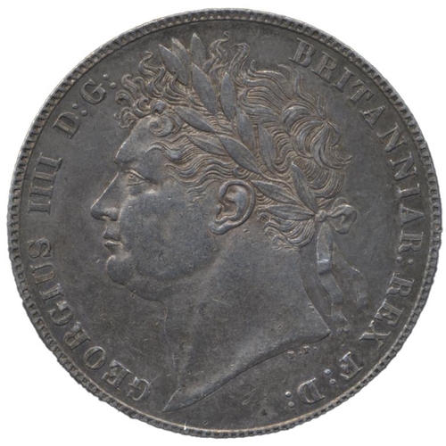 442 - 1821 half crown about extremely fine. (See photo) (Y)