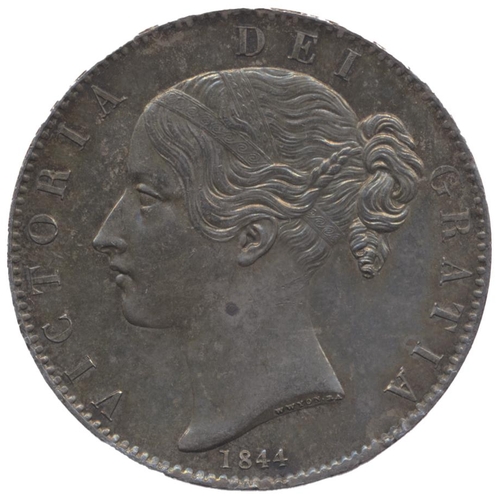 454 - 1844 crown, star stops, good extremely fine, carbon spot on neck. (See photo) (Y)