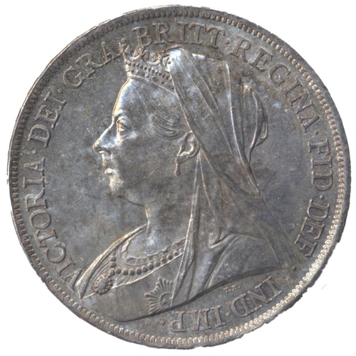 471 - 1899LXIII crown good extremely fine, toning spot to reverse. (See photo) (Y)