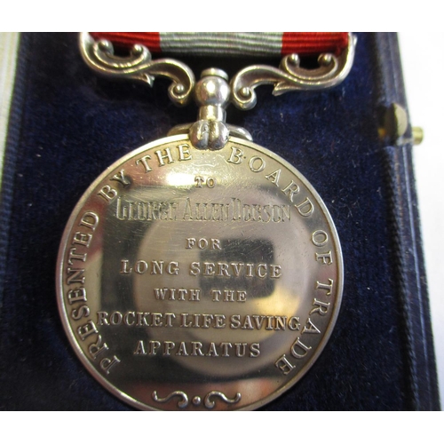 50 - WW1 Dobson brothers range with:
1. KGV Rocket Life Saving Apparatus Long Service Medal to George All... 