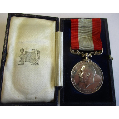 50 - WW1 Dobson brothers range with:
1. KGV Rocket Life Saving Apparatus Long Service Medal to George All... 