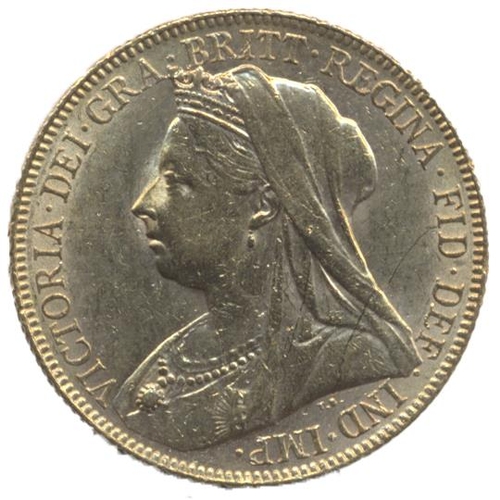 547 - Investment Gold lot - documents required. 1901 sovereign fine, with Westminster certificate. This lo... 